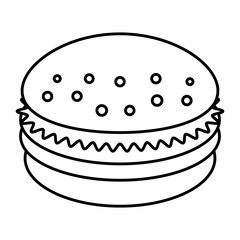 delicious burger isolated icon