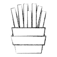 french fries isolated icon