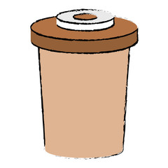 coffee in plastic container