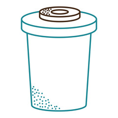 coffee in plastic container