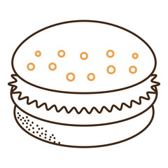 delicious burger isolated icon