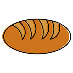 delicious bread isolated icon