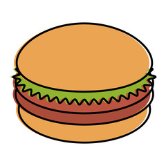 delicious burger isolated icon
