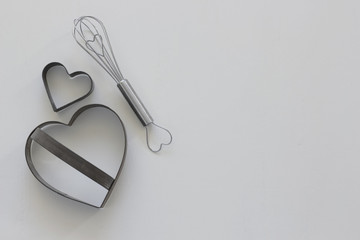 Heart Shaped Cookie Cutters & Whisk