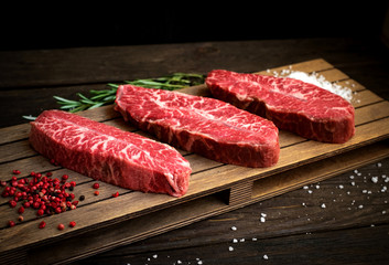 raw top blade steak