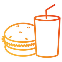 delicious burger with soda