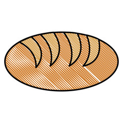 delicious bread isolated icon