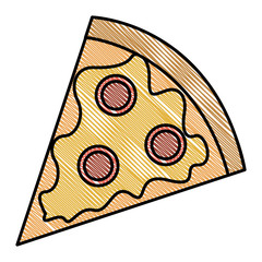 delicious pizza isolated icon