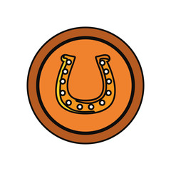 coin with horseshoe icon