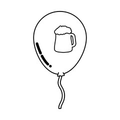 Balloon with beer jar icon