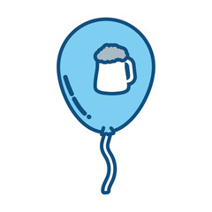 Balloon with beer jar icon