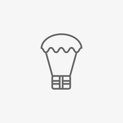 parachute parcel vector icon