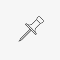 stationery pin vector icon