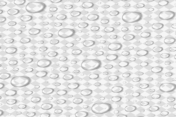 Vector realistic isolated isometric water droplets for decoration and covering on the transparent background.