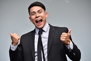 Hispanic Business Man And Happiness