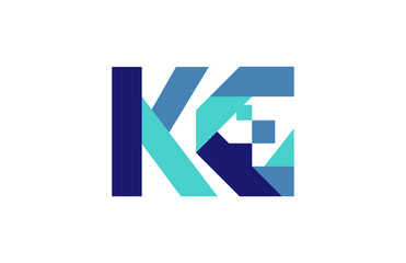 KG Digital Ribbon Letter Logo 