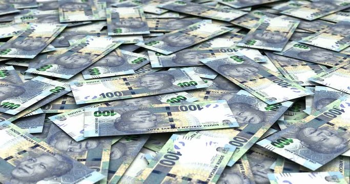 Stack of South African Rand (seamless)