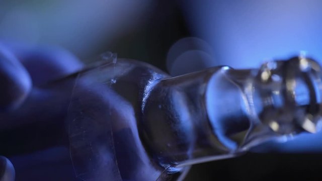 Fingerprints lifted using adhesive tape, showing print on camera, close up