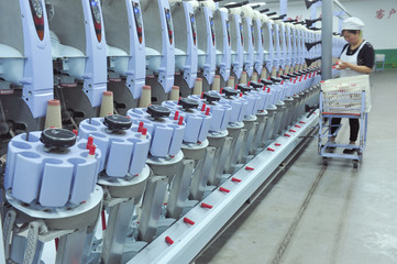 Machinery and equipment in a spinning production company