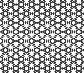 Foto op Canvas Abstract geometric Seamless pattern . Repeating geometric Black and white texture. geometric decoration © Saiful
