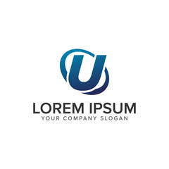 Creative modern letter U Logo design concept template . fully editable vector