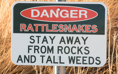 Rattlesnakes Warning Sign