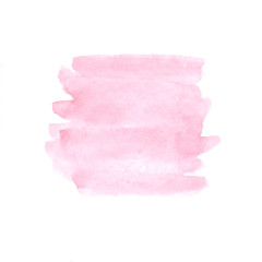 Art abstract illustration, Red watercolor painting textured design on white paper background