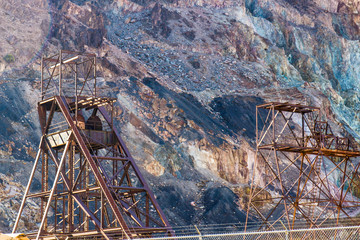 Rusty Towers At Mining Quarry