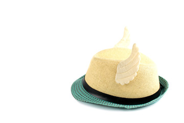 summer straw hat with wings