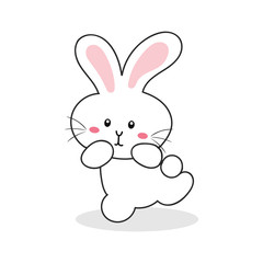 cute rabbit vector