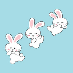 cute rabbit vector