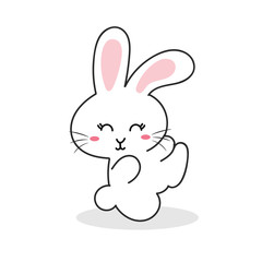 cute rabbit vector