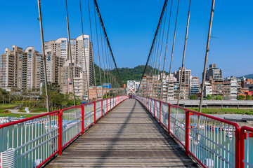 Suspension bridge in Xindian district