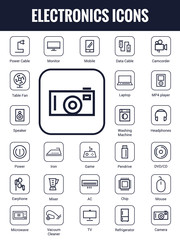 Electronic device and household icon set