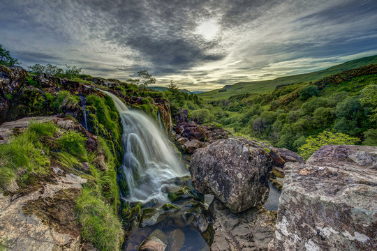 The Loup of Fintry waterfall North of Glasgow Scotland