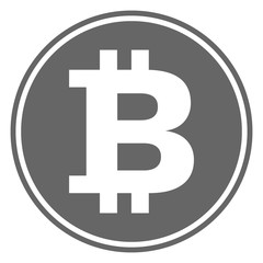 Obraz premium Bitcoin symbol in circle. Vector icon.