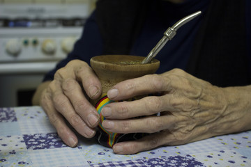 mate and grandmother hands tradition argentina