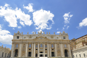 Fototapeta na wymiar External of St. Peter's Basilica square, Rome Italy