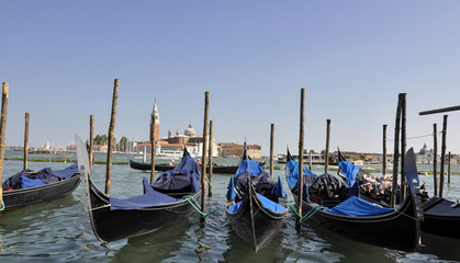 Fototapeta premium Transportation ferry of outside sea in Venice Italy