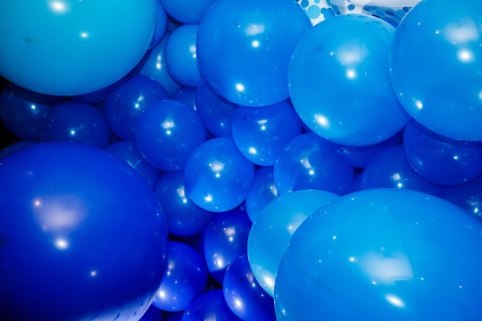 Party blue balloons background