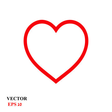 Heart Icon Vector.Valentine heart .Heart Icon Object.