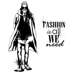 Vector man model dressed