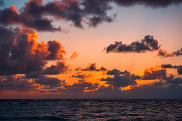 Beautiful sunrise over the sea