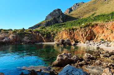 Sea bay in Zingaro Park, Sicily, Italy