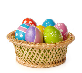 easter eggs isolated on white