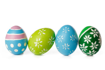easter eggs isolated on white