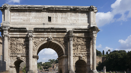 Fototapeta na wymiar Internal view of Colosseum, Rome, Italy