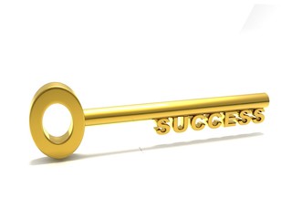 business key. 3D illustration