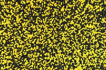 Pattern of black and yellow cylinders of different length