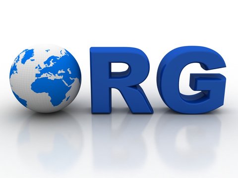 
3d illustration Internet domain org

